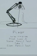Luxo Jr. Pencil Test