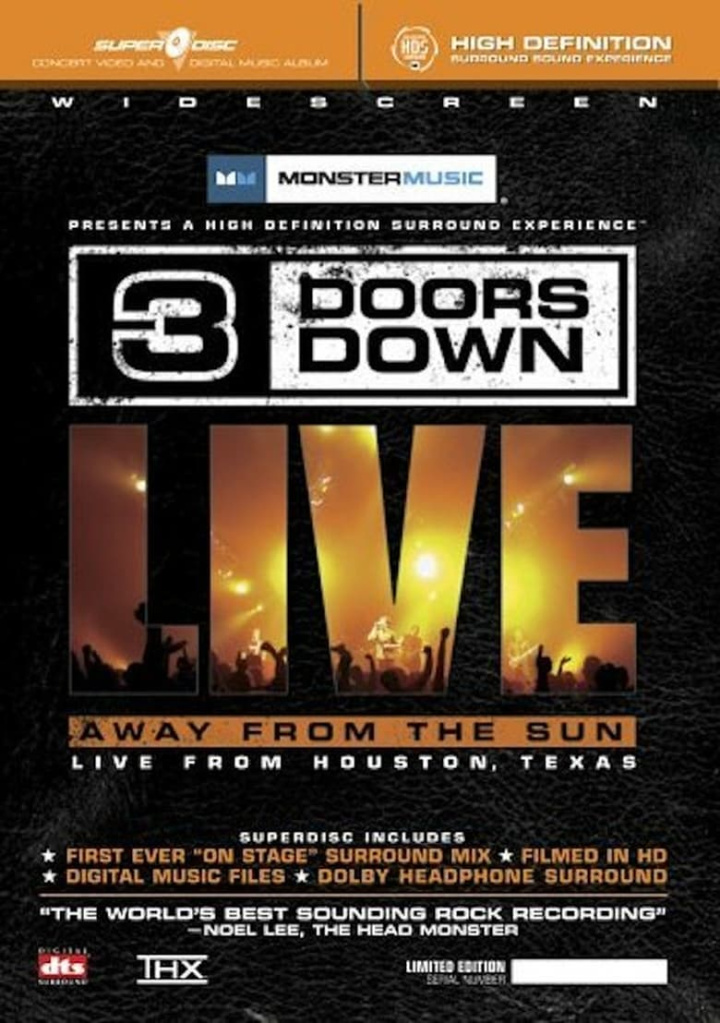 3 Doors Down: Away from the Sun, Live from Houston, Texas i gruppen Alla filmer hos Mohamad shop (525995)